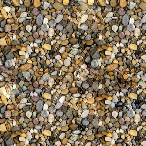 Galet décoratif Morane Allemagne 8-16 mm – Sac de 20 kg – Surface couverte 0,4 m² – Finition roulée pour aménagements extérieurs