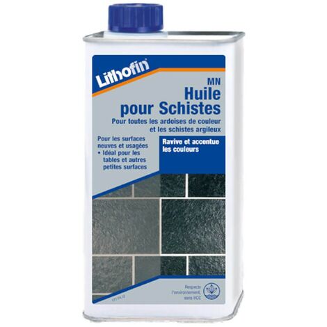 Lithofin – Huile pour schistes 1 L – Hydrofuge anti-taches – Intensificateur de couleur pour surfaces usées – Protection durable (1/3)
