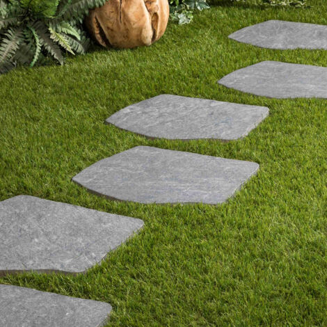 Pas japonais effet pierre 42x36 cm – Gris – Pierre naturelle pour aménagement extérieur – Épaisseur 2 cm – Vendu à l’unité