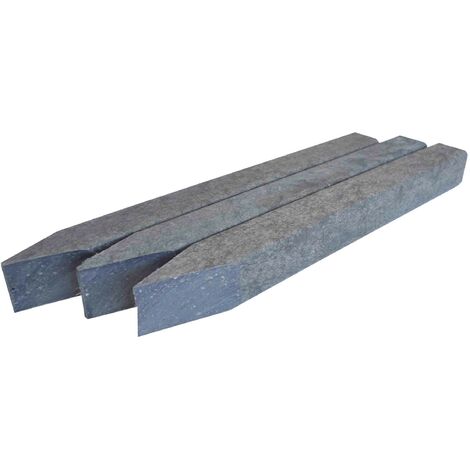 Piquet bordure en plastique recyclé 40 cm – Gris – Pour terrains en pente – Vendu à l'unité – 4x4 cm