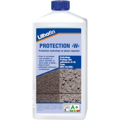 Lithofin – Imprégnation hydrofuge 1L – Protection invisible pour pierre naturelle et béton – Anti-taches et salissures – Formule à base d’eau sans solvants