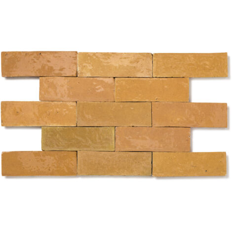 Zellige véritable Carrelage Artisanal - 5x15 cm - Terre d'émail (vendu par boîte de 0,5m²) (1/5)