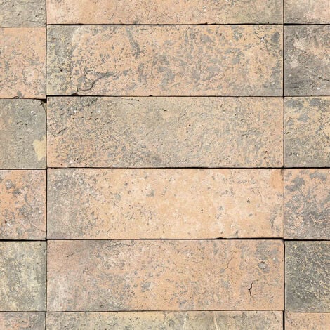 Mosaïque mur terre cuite patinée - 3x10 cm (vendu par plaque de 30x30 cm)