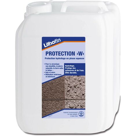 Lithofin – Hydrofuge pour surfaces en pierre naturelle 5L – Protection invisible et mat – Rendement 10 à 25 m²/L – Application intérieure et extérieure