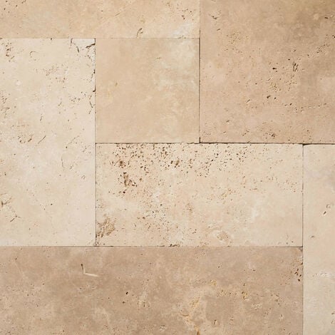 Carrelage Travertin 2nd choix - Opus 4x1,2 cm - Beige Light (vendu par paquet de 0,74 m²)