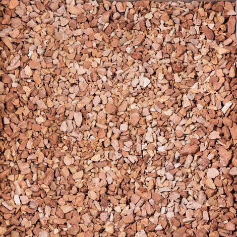 Gravier décoratif calcaire mix orange 8/12 mm – Sac de 20 kg (0,4 m²) – Finition concassée pour aménagements extérieurs (1/2)