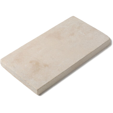 Margelle de piscine Pierre Naturelle Atlas - 61x33x5 cm - Bord droit - Beige (1/4)
