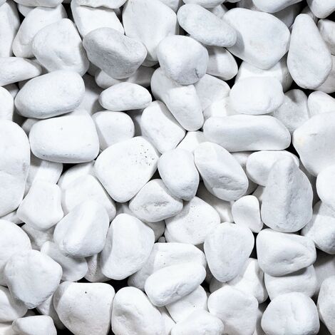 Galet Blanc Pur Qualité Supérieure - 40/60 mm - Big Bag 500kg (5m²)