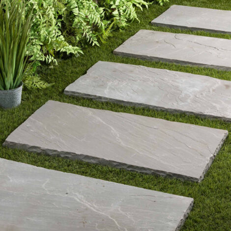 Pas Japonais Pierre Naturelle Grès Kandla - 100x50 cm - Gris
