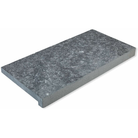 Margelle de piscine Pierre Naturelle Irish flammé - 60x30x3-5 cm - Bord retombée - Bleu (1/3)