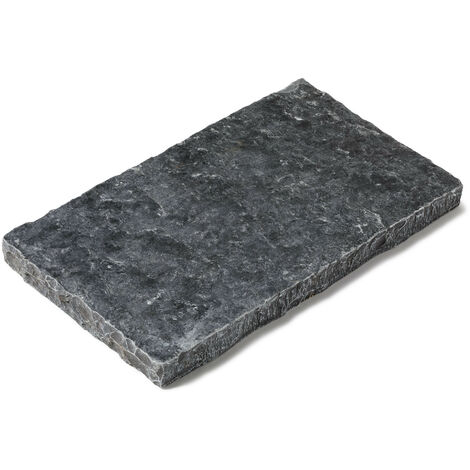 Couvertine murale en pierre naturelle – Dimensions 50x30x4 cm – Couleur noir-gris – Pour aménagement extérieur durable