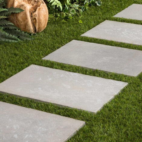 Pas japonais effet pierre 60x40 cm – Couleur gris – Épaisseur 2 cm – Pour aménagement extérieur durable