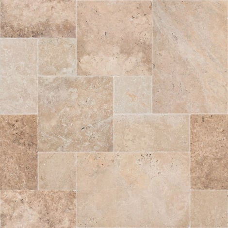 Carrelage Travertin 1er choix - Opus 4x1,2 cm - Nuancé (vendu par paquet de 0,74 m²)