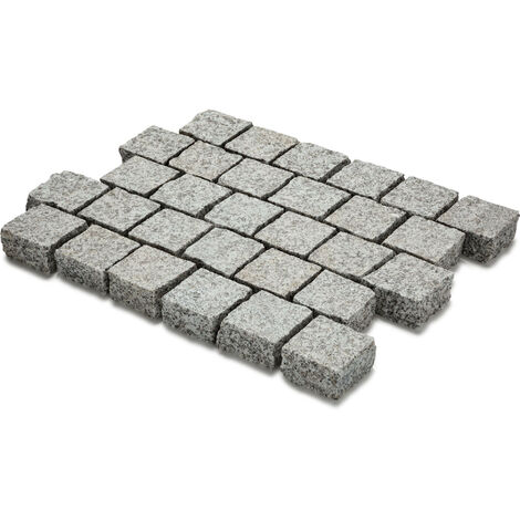 Pavé extérieur en pierre naturelle granit 10x10 cm – Épaisseur 5 cm – Carrossable pour allées et terrasses – Résistant aux intempéries