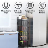 Chariot De Cuisine - étagères De Cuisine - Chariot De Rangement Sur Roulettes Avec Niveaux Durable Gain De Place
