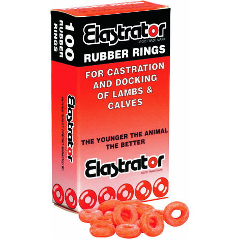 Anneau de gomme Elastrator, boîte de 100