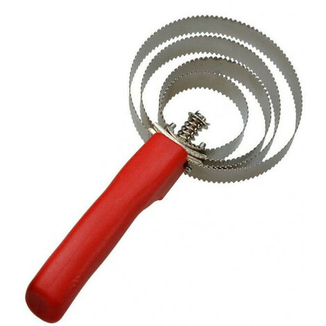 Étrille métallique ronde rouge