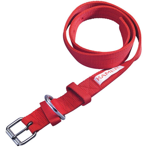 Collier en nylon double 125 x 4 cm rouge (1/2)