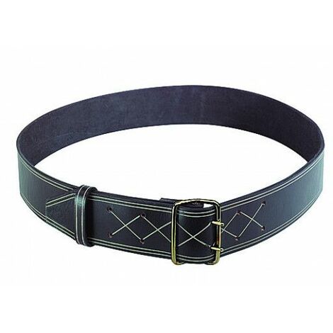 Collier cuir noir 47 mm x 125v cm