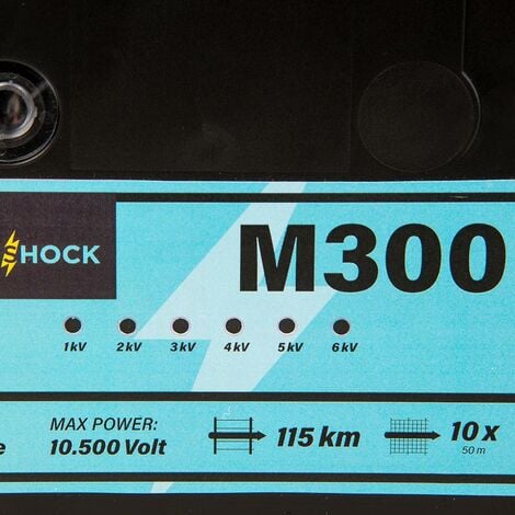 Poste de clôture électrique M300 à Leds, secteur 230 V, 3 J