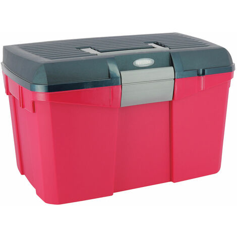 Coffre de pansage framboise/marine