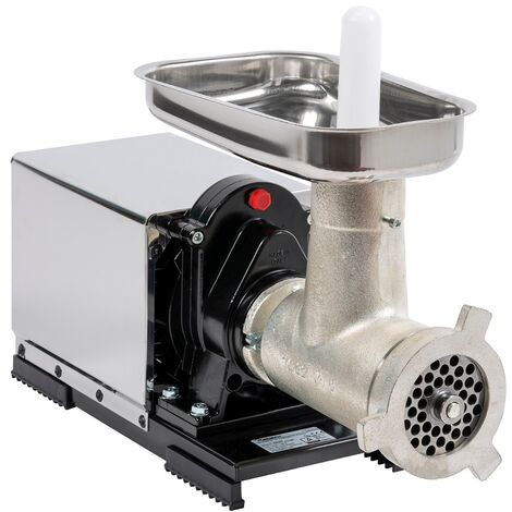 Hachoir à viande professionnel 1200W – Moteur à induction continu – Acier inoxydable AISI 430 – Production 100-160 kg/h – Reber