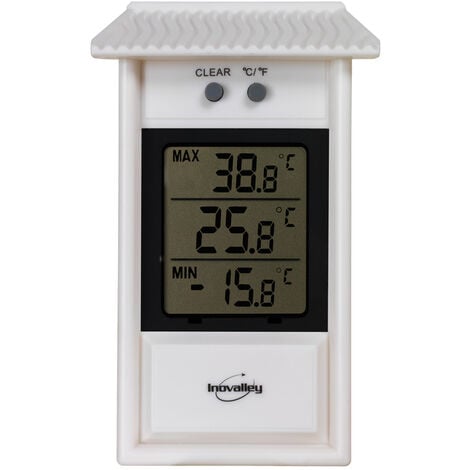 Thermomètre digital mini maxi blanc