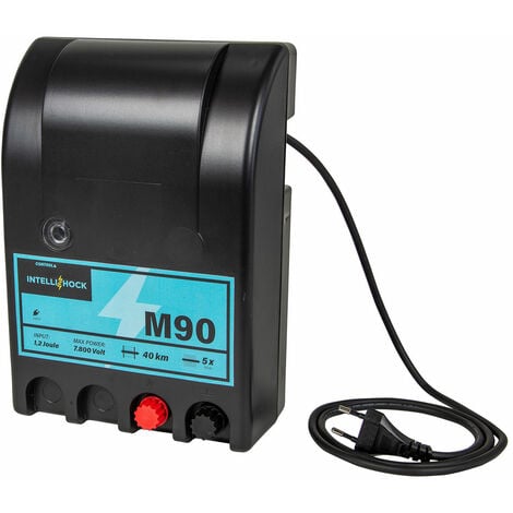 Poste de clôture électrique M90 à Leds, secteur 230 V, 0.9 J