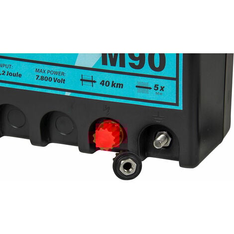 Poste de clôture électrique M90 à Leds, secteur 230 V, 0.9 J