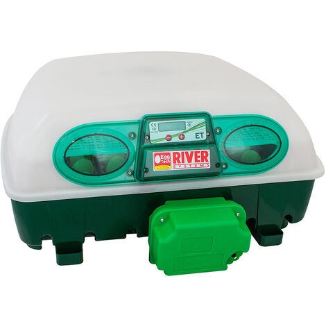 Couveuse automatique 49 œufs – Température réglable 30° à 40°C – Moteur OVOMATIC pour rotation – Compatible avec caille, poule, canard – River Systems