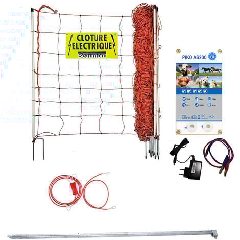 Kit clôture pour chien filet 50 m, 90 cm