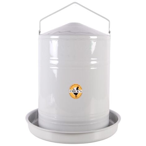 Abreuvoir en métal gris, 20 L