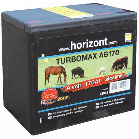 Horizont – Pile alcaline 9 V 170 AH – Résistance extrême -20°C à +45°C – 0% cadmium, 0% mercure – Puissance maximale garantissant performance - AB170