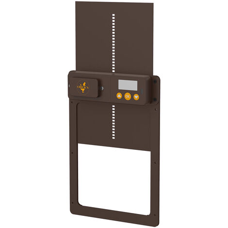 Portier automatique pour poulailler – Ouverture verticale – Aluminium + ASA – Modes horloge programmable et sonde lumineuse – Protection contre prédateurs – Chick'A