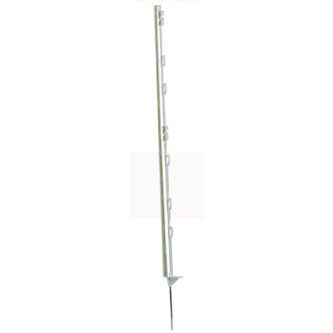 Beaumont – Lot de 30 piquets en polypropylene 1,05 m – 7 isolateurs pour fils jusqu'à 40 mm – Résistant aux UV – Pointe en acier pour enfoncement facile