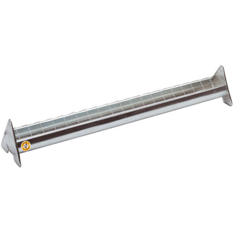Mangeoire en acier galvanisé à grille mobile 100 cm pour 15 poulets (1/4)