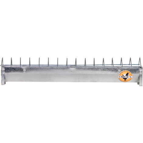Mangeoire en acier galvanisé 50 cm pour 15 poussins