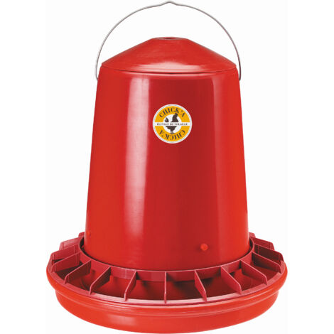 Nourrisseur à trémie plastique 12 l – Capacité 12 litres – Réglage débit par vis – Grille anti-gaspillage pour volailles – Chick'A (1/4)