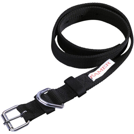 Collier en nylon double 125 x 4 cm noir (1/2)