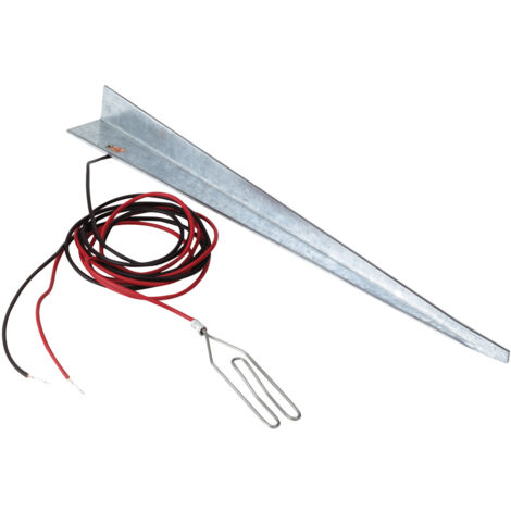 Beaumont – Piquet de terre court 30 cm – Accessoire pour clôture électrique – Fil de branchement inclus – Pour terrains humides