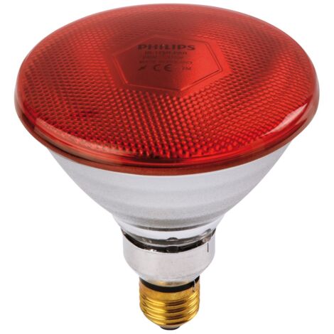 Philips – Ampoule chauffante infrarouge 100 W – Verre moulé robuste – Économie d'énergie jusqu'à 30% – Pour chauffage volaille et thérapie vétérinaire
