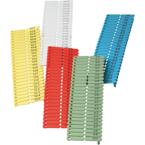Boucles de marquage Ukal-tag blanc marquage de 1 à 100 x100 (1/5)