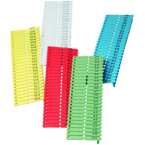 Boucles de marquage Ukal-tag bleu marquage de 1-100 x100