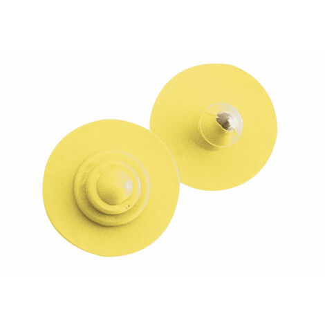 Boucles de marquage Ukaflex bouton+bouton nue jaune (1/4)