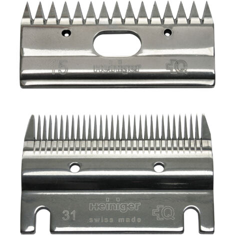 Jeu de peignes Heiniger spécial chevaux 31 et 15 dents (1/2)