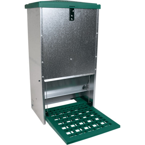 Mangeoire renforcée 20 kg anti-rats pour 10 poules – Plaque acier résistante – Réglage de sensibilité pour diverses espèces – Olba