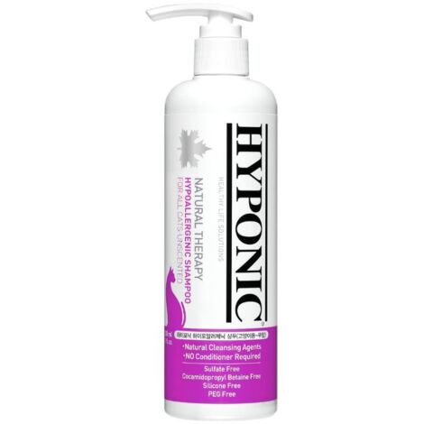 Shampoing sans parfum naturel et hypoallergénique pour chats 300 ml HYPONIC
