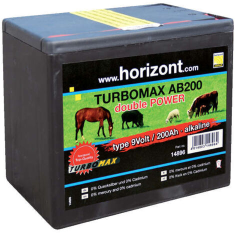 Pile Alcaline 9V - 200AH TURBOMAX AB200 HORIZONT