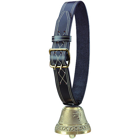 Collier cuir noir 47 mm x 55 cm