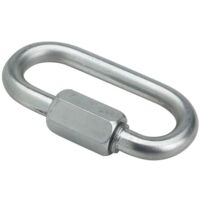 Lot De 6 Mousquetons à Vis M8 – Acier Inoxydable 304, Charge Max 500 Kg, Argenté, Pour Camping, Bricolage Ou Levage